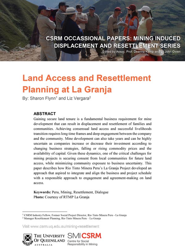 Land Access and Resettlement Planning at La Granja